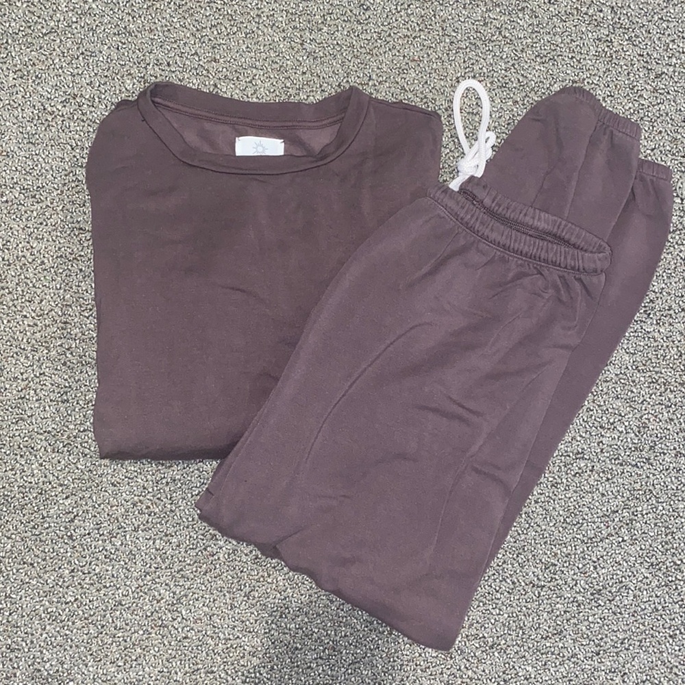 Aerie offline brown sweat set